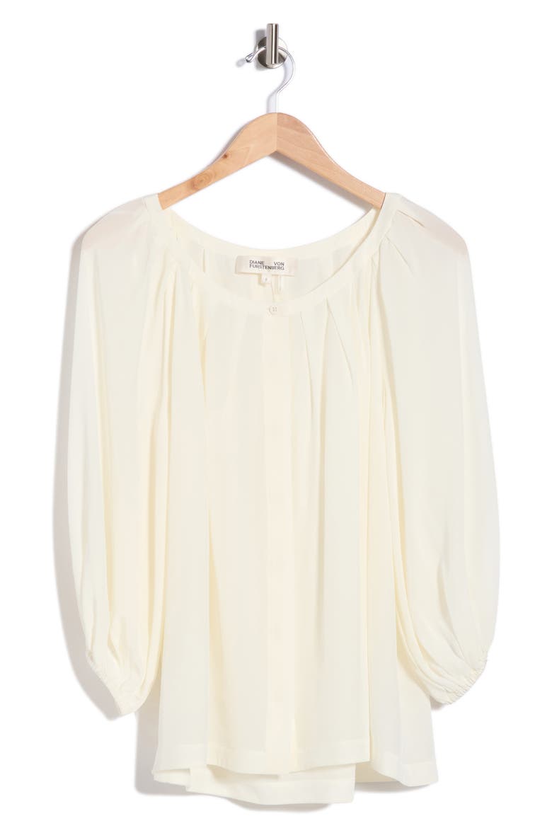 Eden Silk Long Sleeve Top, Alternate, color, IVORY