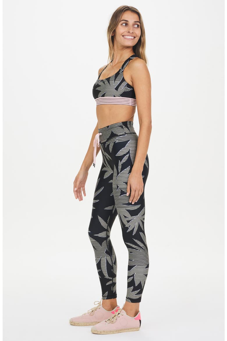 Palm High Waist Midi Leggings, Alternate, color, ABSTRACT