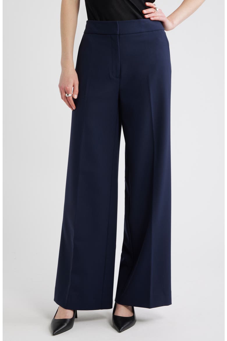 The Lennox Wide Leg Trousers, Main, color, NAVY NIGHT