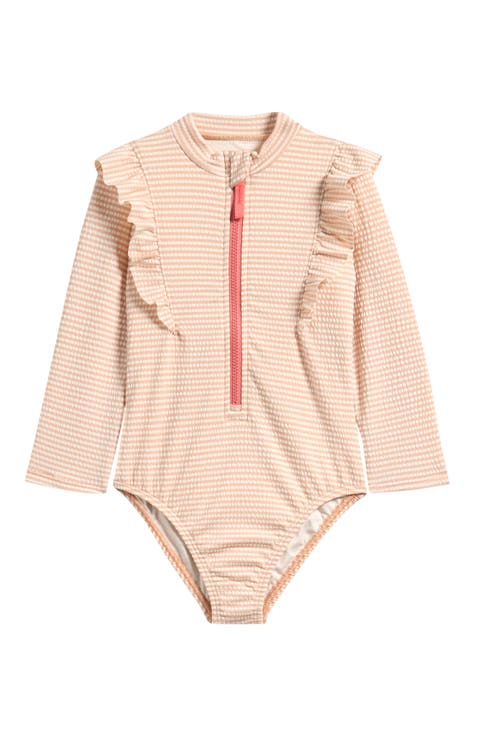 Kids' Ruffle Long Sleeve One-Piece Swimsuit (Baby & Toddler)