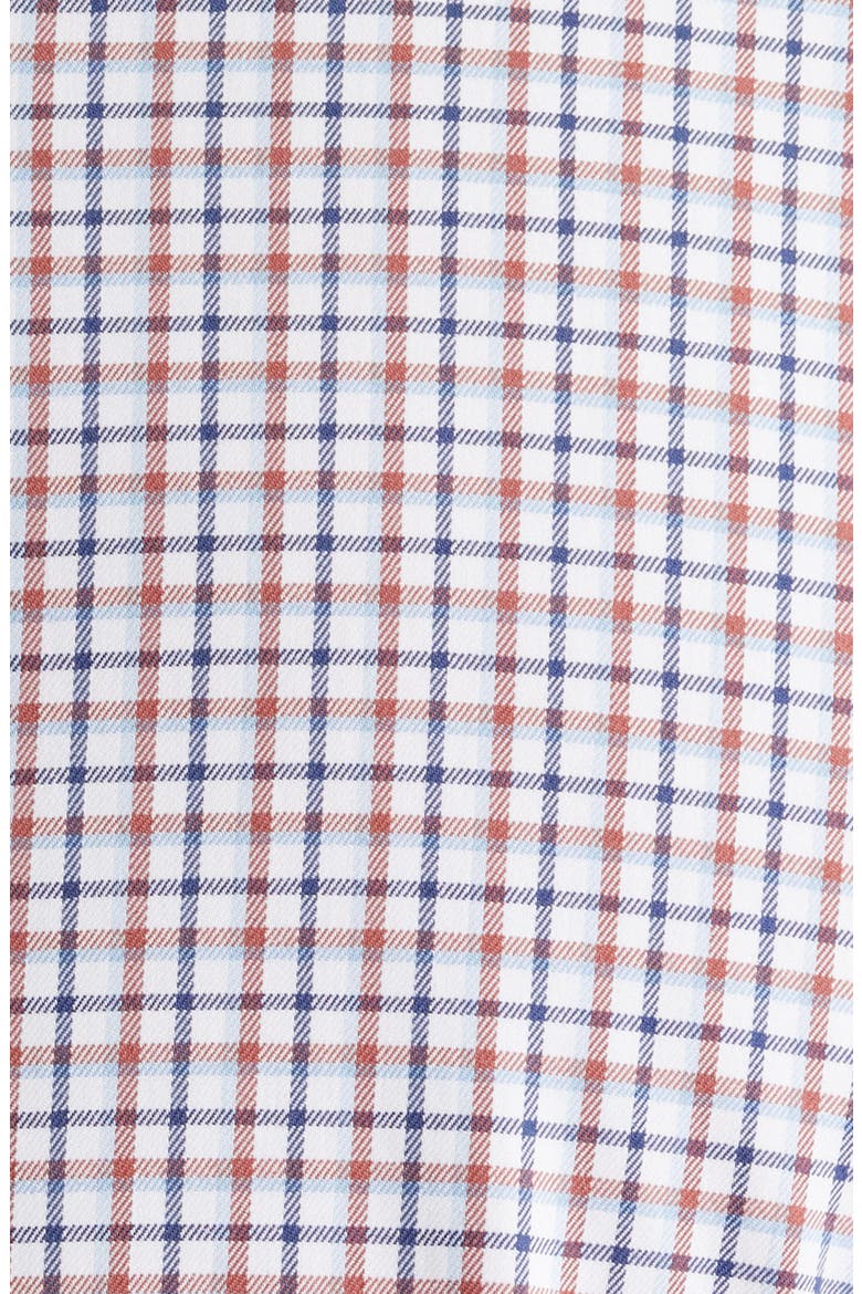 Julian Crown Light Plaid Button-Down Shirt, Alternate, color, NAVY