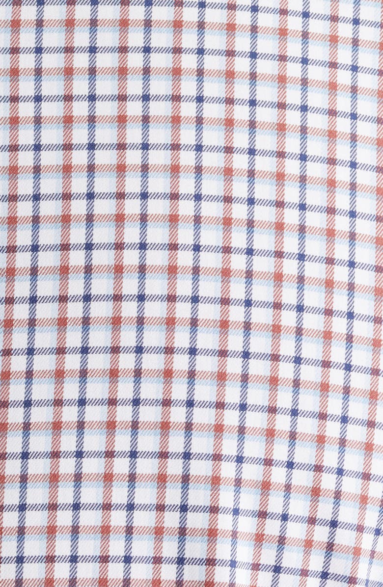 Peter Millar Julian Crown Light Plaid Button-Down Shirt, Alternate, color, Navy