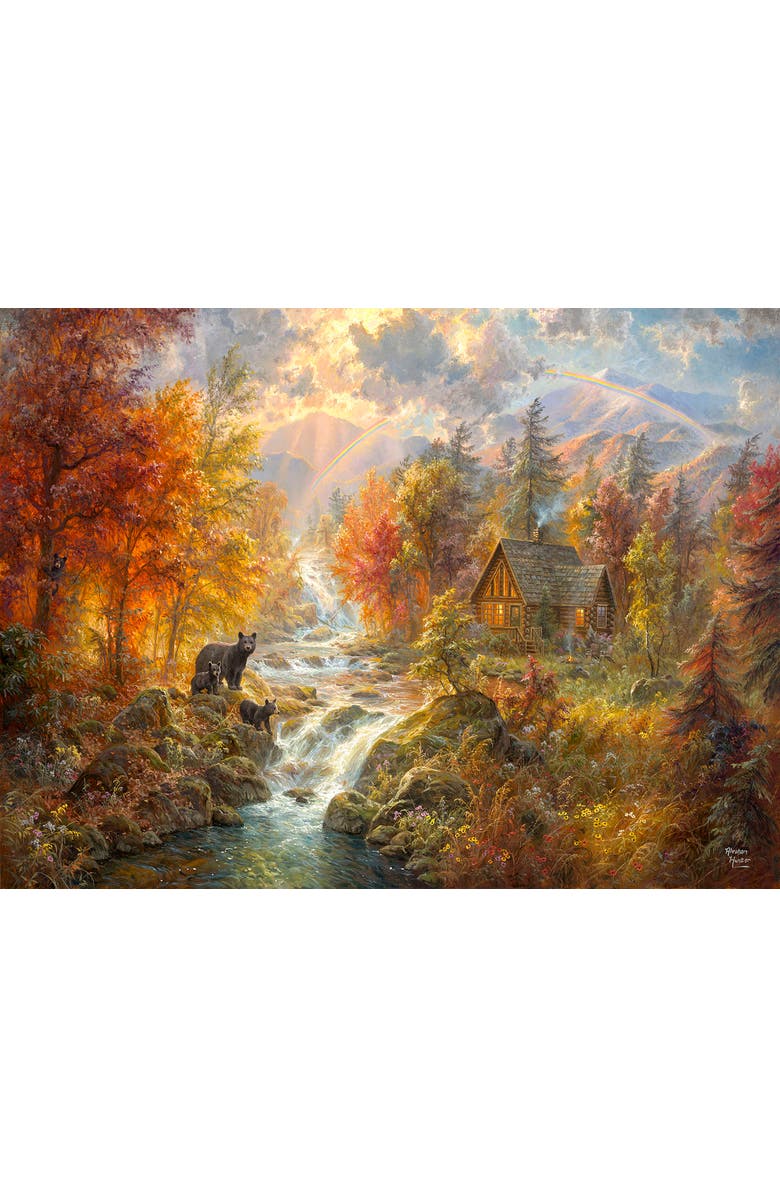 Sunsout Autumn at Rainbow Falls 1000 piece Jigsaw Puzzle for Adults, Alternate, color, Multicolor