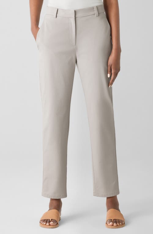 Eileen Fisher High Waist Ankle Tapered Pants In Chalk