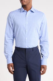 Tommy Hilfiger Slim Fit Stretch Plaid Dress Shirt