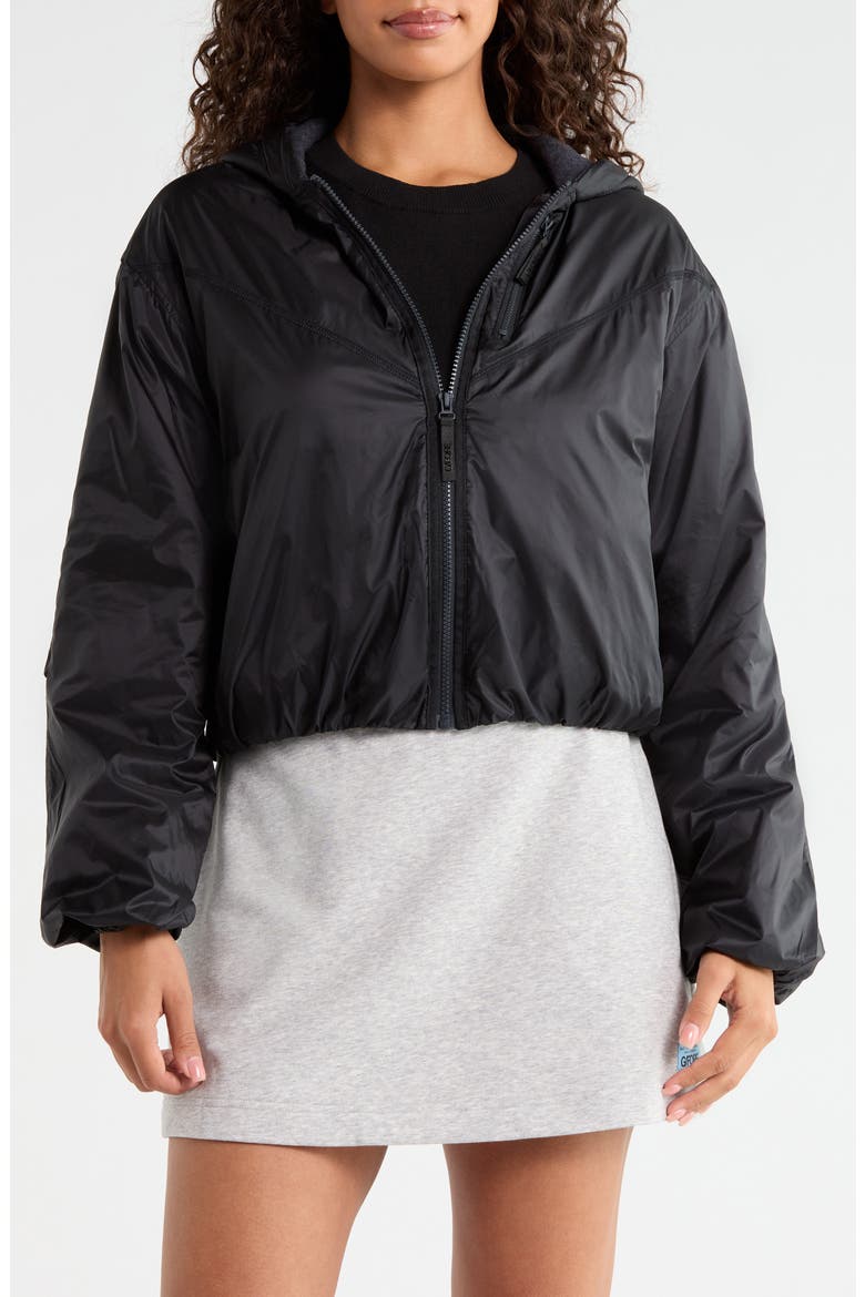 Polished Performance Hooded Jacket, Main, color, ONYX