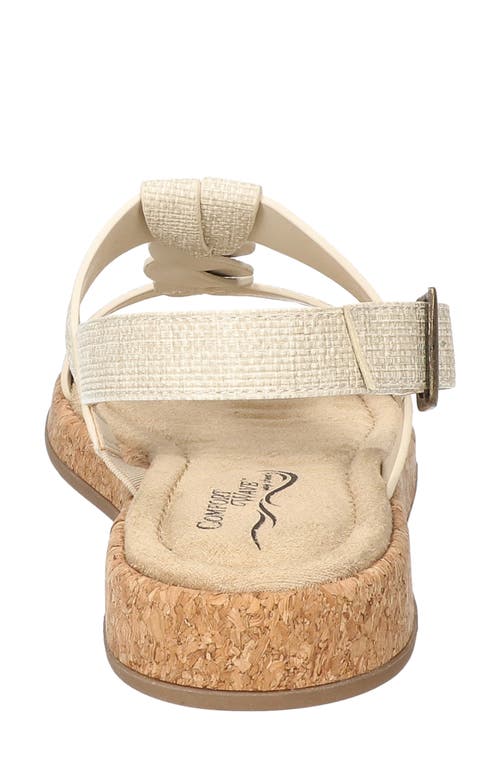 Shop Easy Street Tampa Slingback Sandal In Natural Linen Embossed