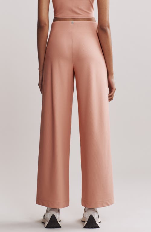 Rhone Ripple Wide Leg Sweatpants In Cameo Pink