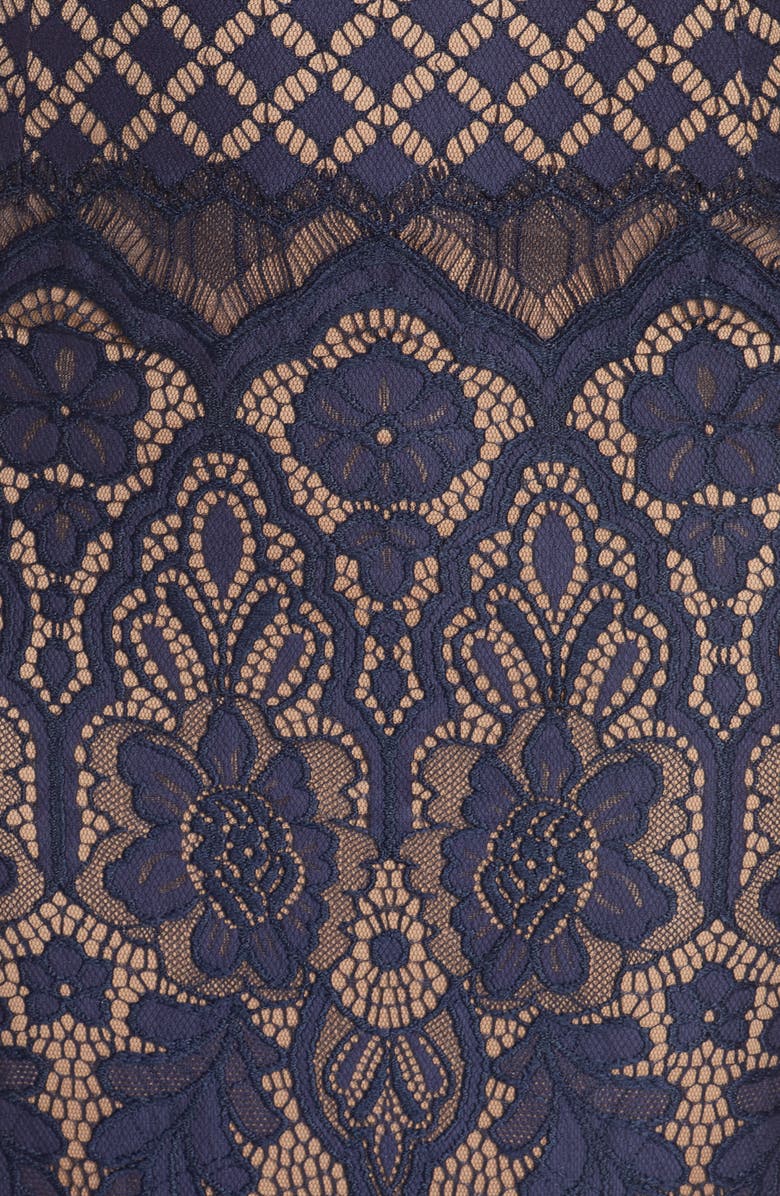 Tadashi Shoji Embroidered Lace Evening Gown, Alternate, color, 