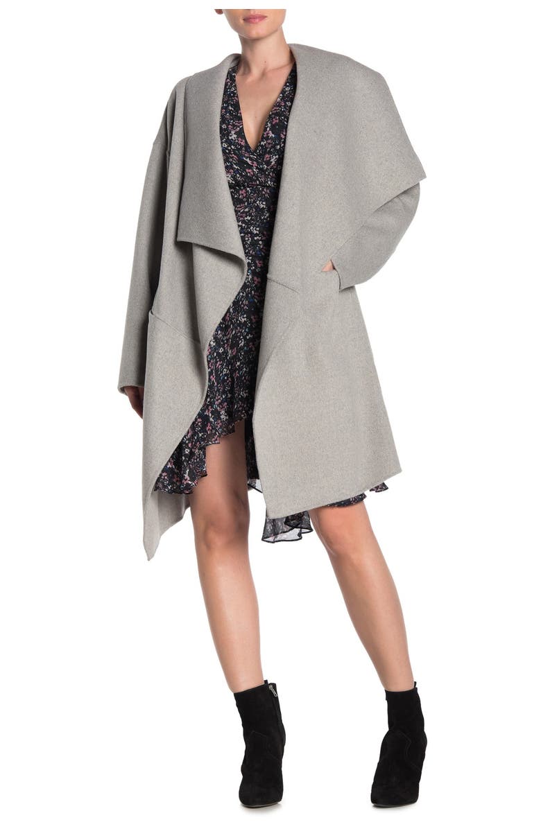 AllSaints Adalee Wool Blend Coat, Main, color,