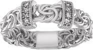 FZN Sterling Silver Diamond Byzantine Ring - 0.04ct.