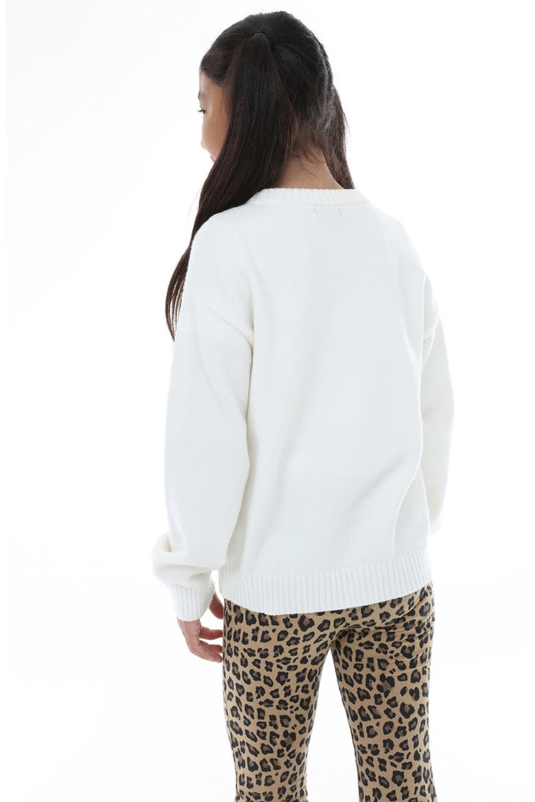 Kids' Golden Doodle Intarsia Sweater, Alternate, color, IVORY