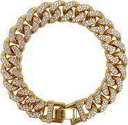 Adornia Pavé CZ Curb Chain Bracelet