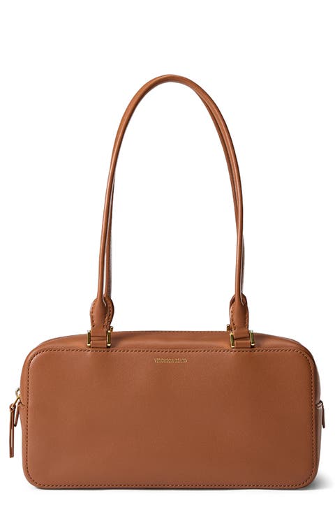 Boxy Leather Shoulder Bag