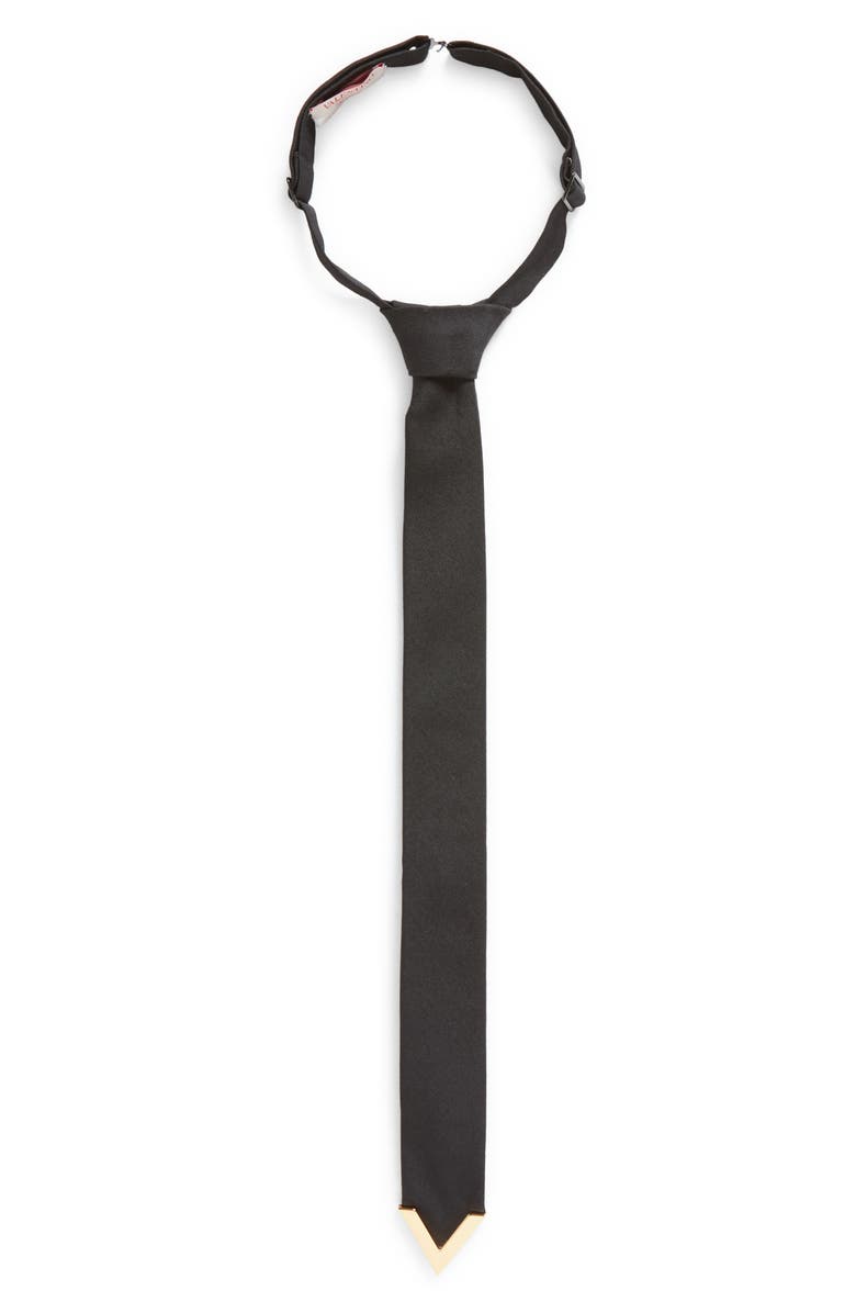 Valentino Garavani Valentie Jacquard Wool & Silk Tie, Main, color, 