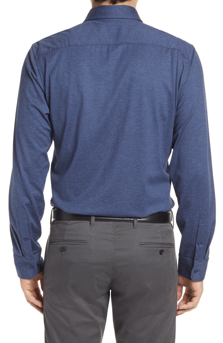 NORDSTROM MEN'S SHOP Heathered Knit Dress Shirt, Alternate, color, 