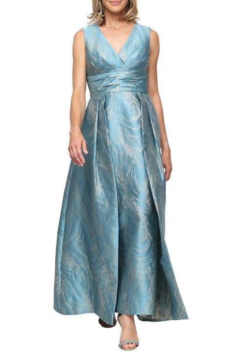 Metallic Jacquard Gown