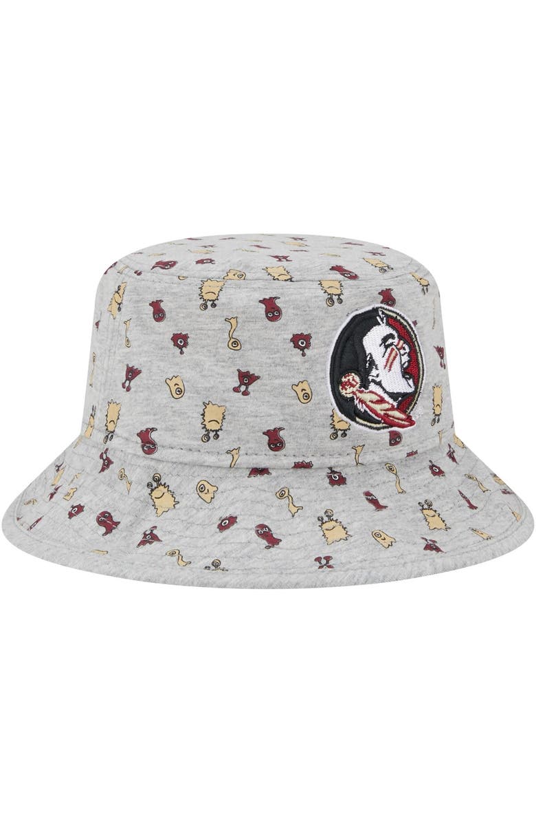 New Era Toddler New Era  Heather Gray Florida State Seminoles Critter Bucket Hat, Alternate, color, 