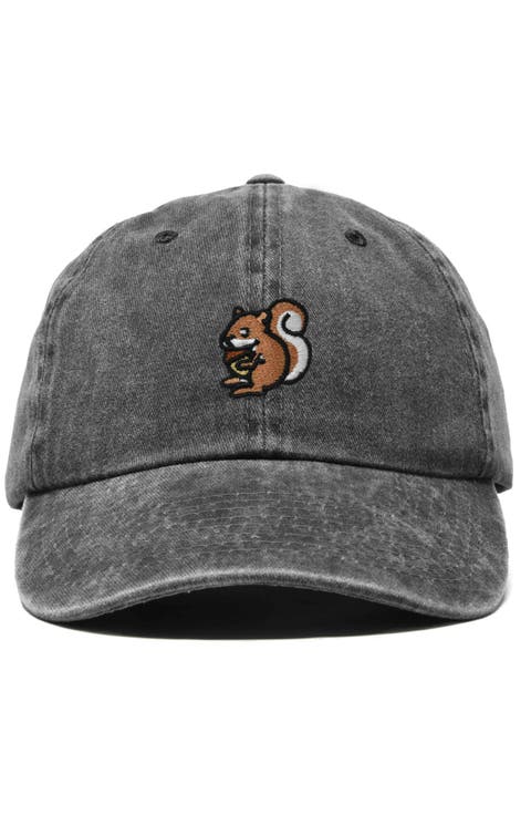 Squirrel Embroidered Outdoor Cap