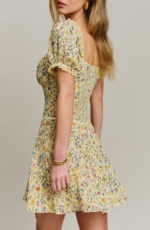 REFORMATION REFORMATION ONDINE FLORAL PRINT MINIDRESS