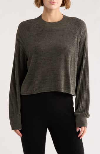 Barefoot Dreams® CozyChic® Ultra Lite® Mock Neck Crop Sweatshirt