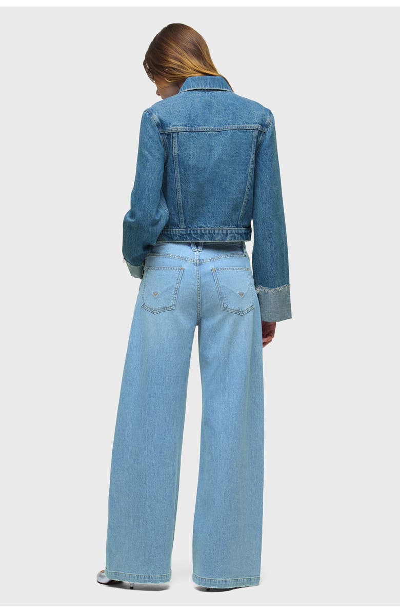 Hudson Jeans Cuffed Cropped Denim Jacket, Alternate, color, Universal