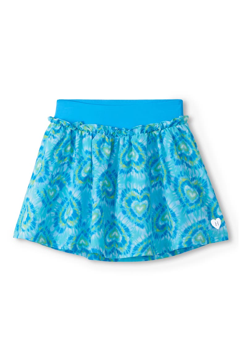 Kids' Candy Hearts Ruffle Skort, Main, color, BLUE
