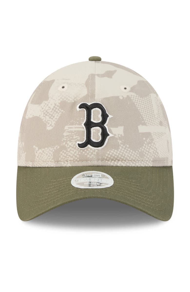 New Era Women's New Era Light Beige/Olive Boston Red Sox 2025 Armed Forces Day 9TWENTY Adjustable Hat, Alternate, color, Light Beige