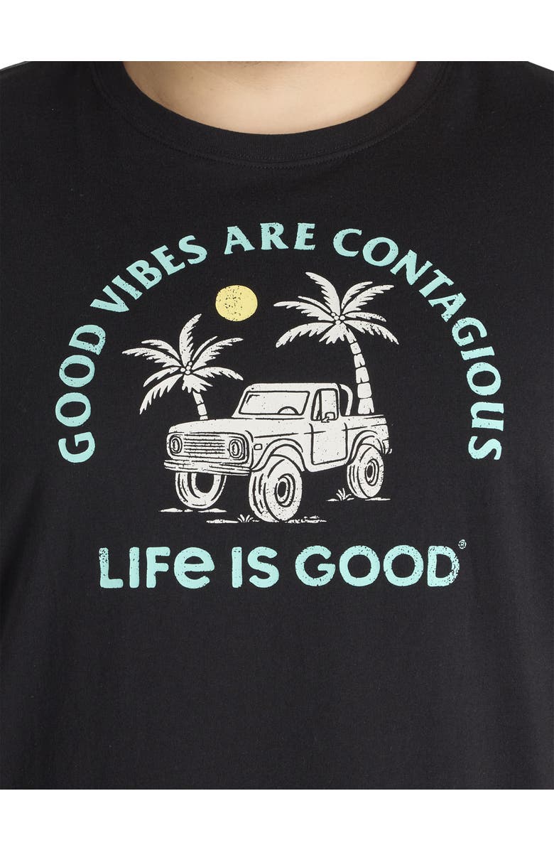 LIFE IS GOOD Big & Tall Good Vibes Graphic Tee, Alternate, color, Black