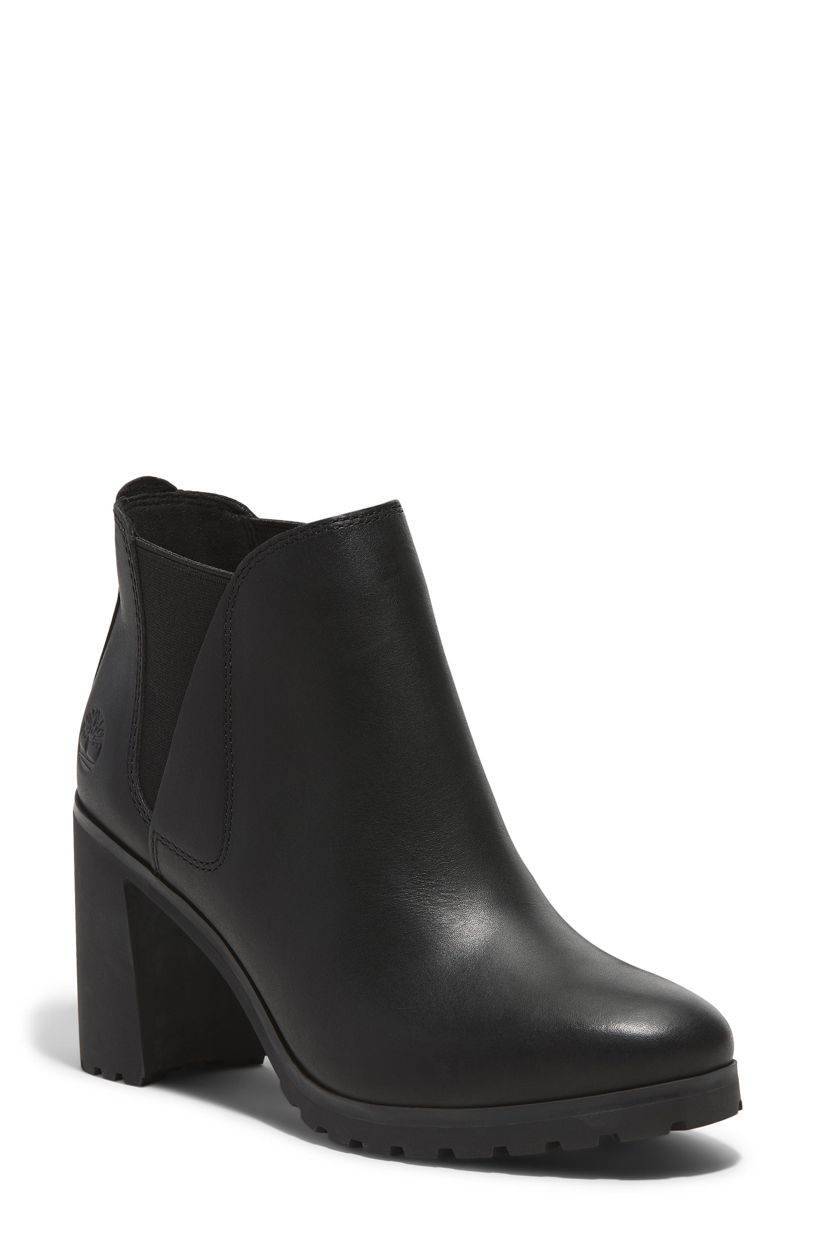 timberland high heels black