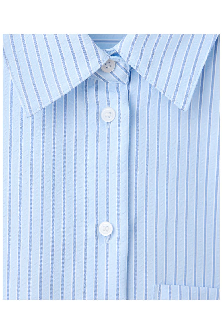 Striped Straight Shirt, Alternate, color, SKY BLUE