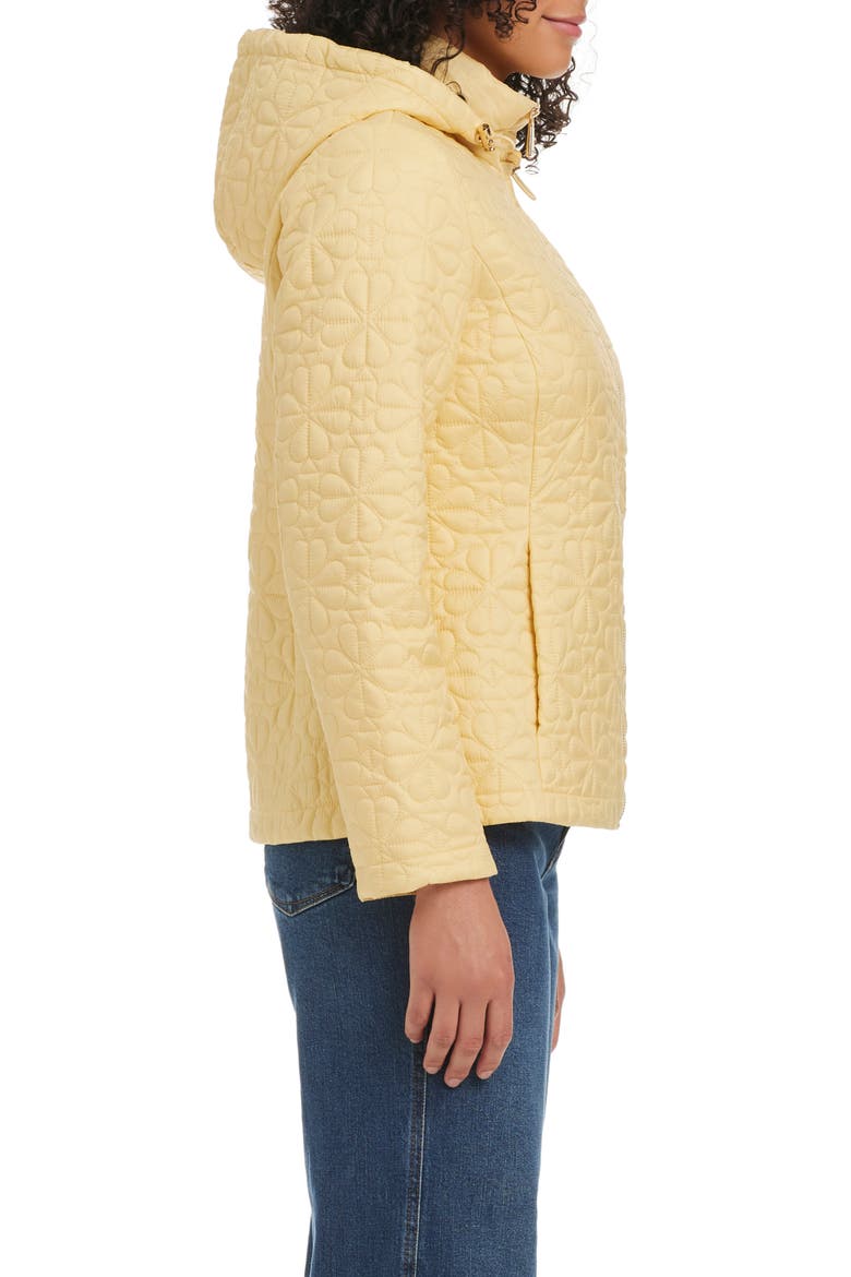 short spade flower quilted jacket, Alternate, color, BUTTER