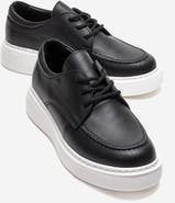 Forever & Always Shoes Mareon Leather Lace Up Sneaker