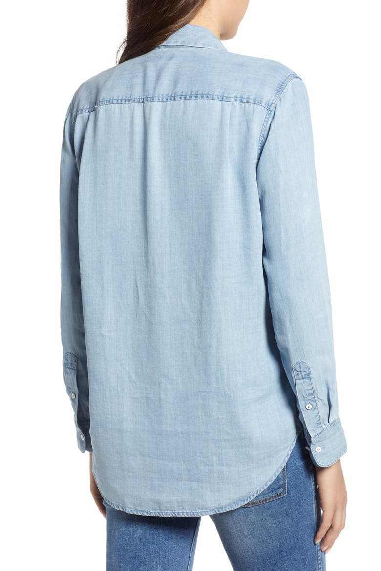 Nassau & Manhattan Chambray Shirt, Alternate, color, MID WASH