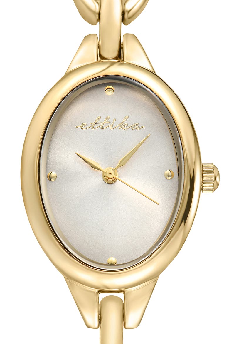 Oval Mariner Chain Watch, Alternate, color, BONE AND GOLD