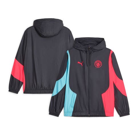 Men's Puma  Black Manchester City 2023/24 Pre-Match Anthem Full-Zip Hoodie Jacket