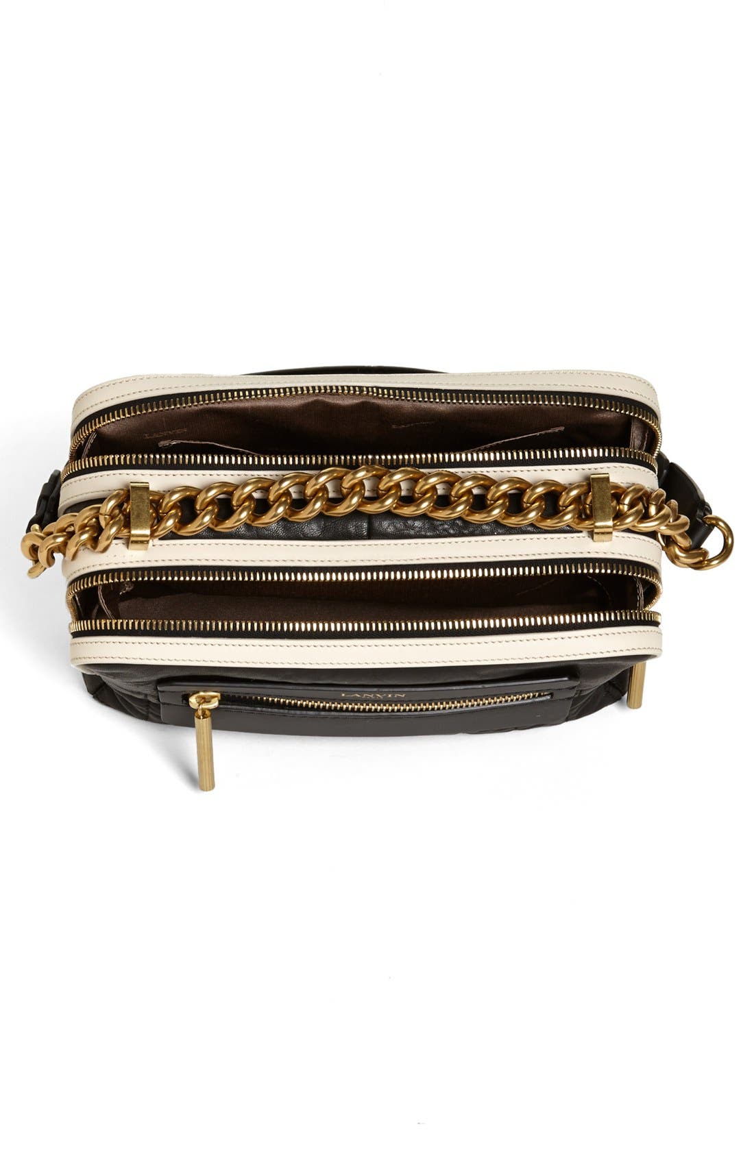 Lanvin 'Padam' Quilted Double Zip Shoulder Bag, Alternate, color, 