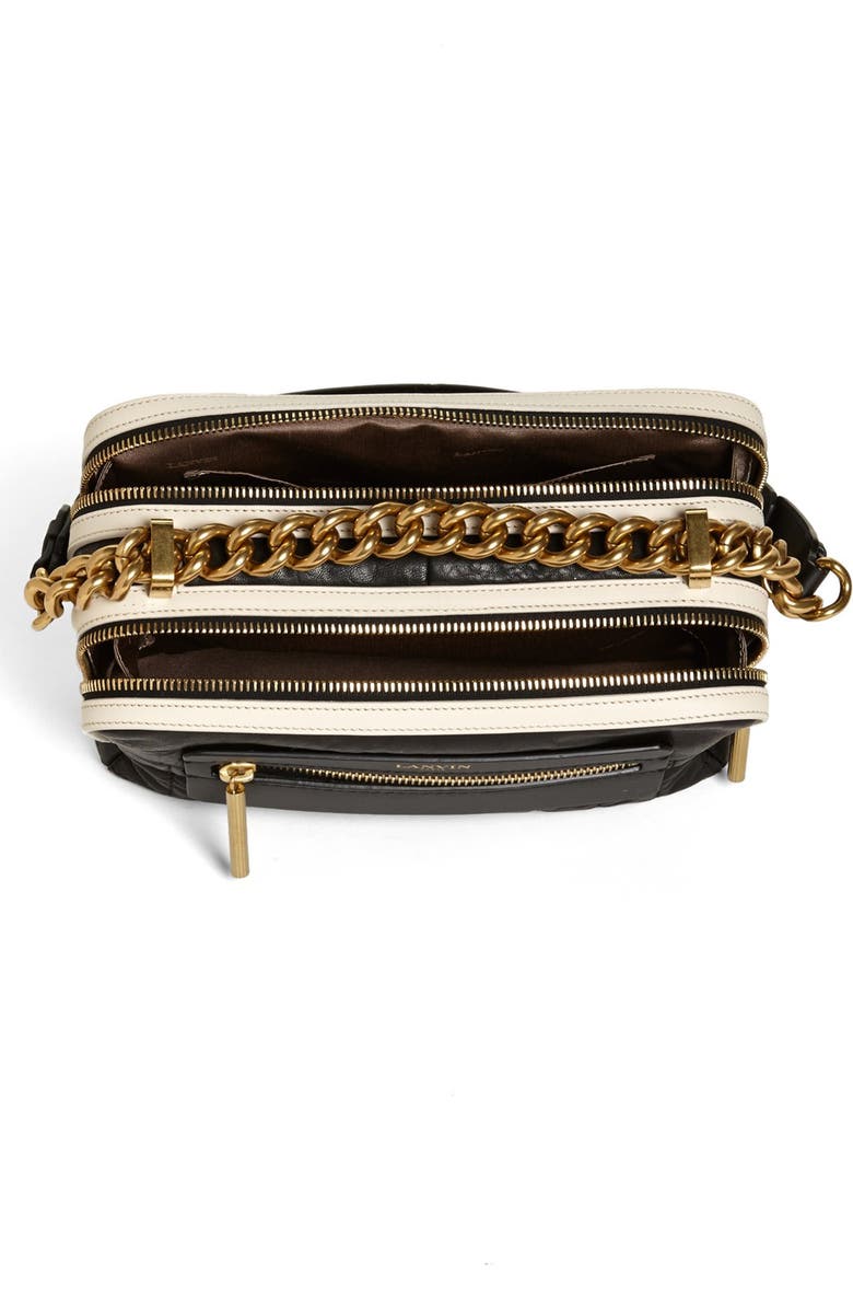 Lanvin 'Padam' Quilted Double Zip Shoulder Bag, Alternate, color,