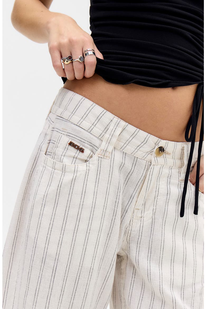 Kayla Stripe Linen Wide Leg Pants, Alternate, color, WHITE STRIPE