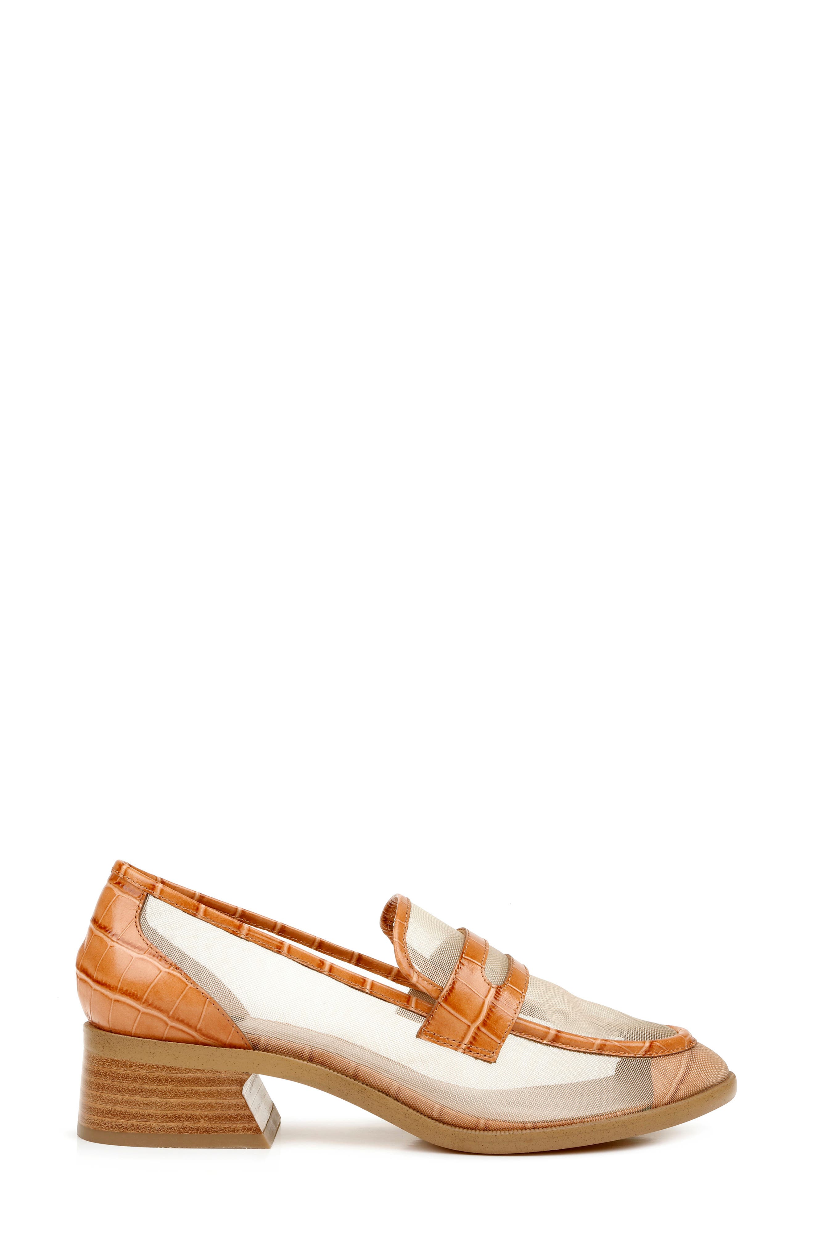 Ailsa Penny Loafer, Alternate, color, CARAMEL LEATHER