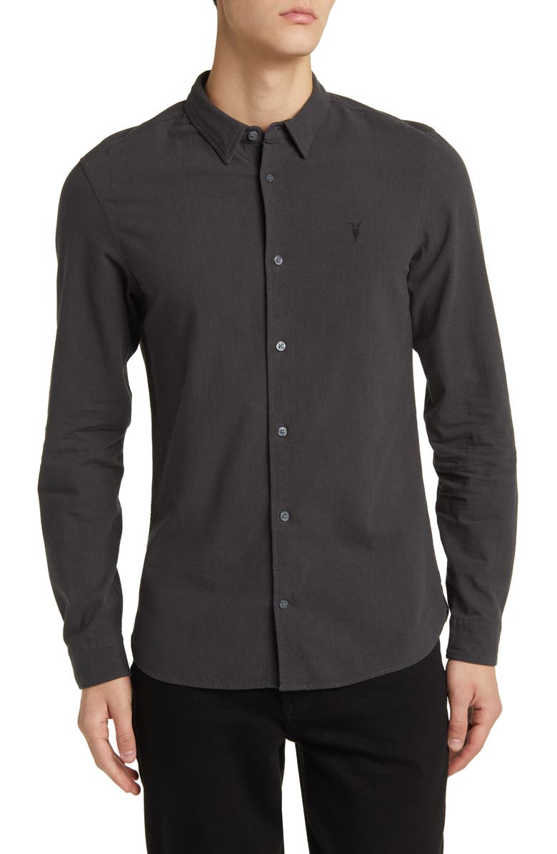 AllSaints Lovell Slim Fit Button-Up Shirt, Main, color, 