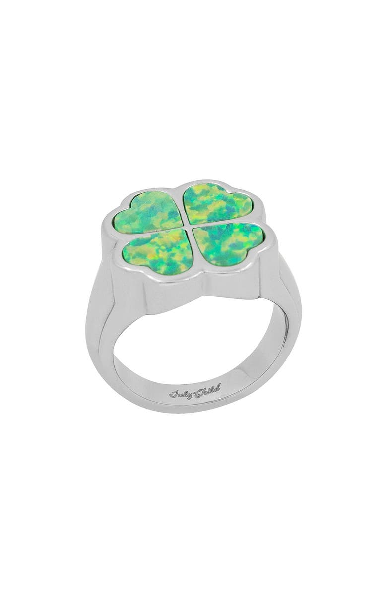July Child Irish Charm Signet Ring, Main, color, 