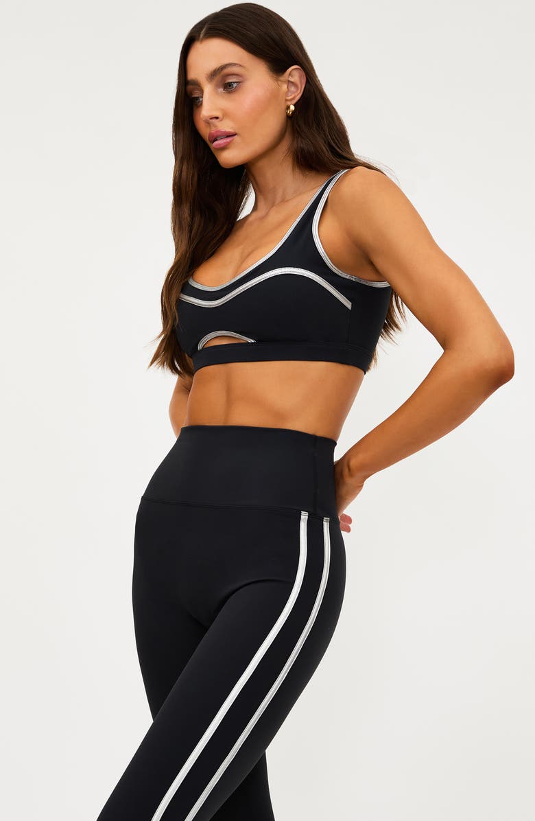 Beach Riot Moxie Sports Bra, Alternate, color, Midnight Silver Shine