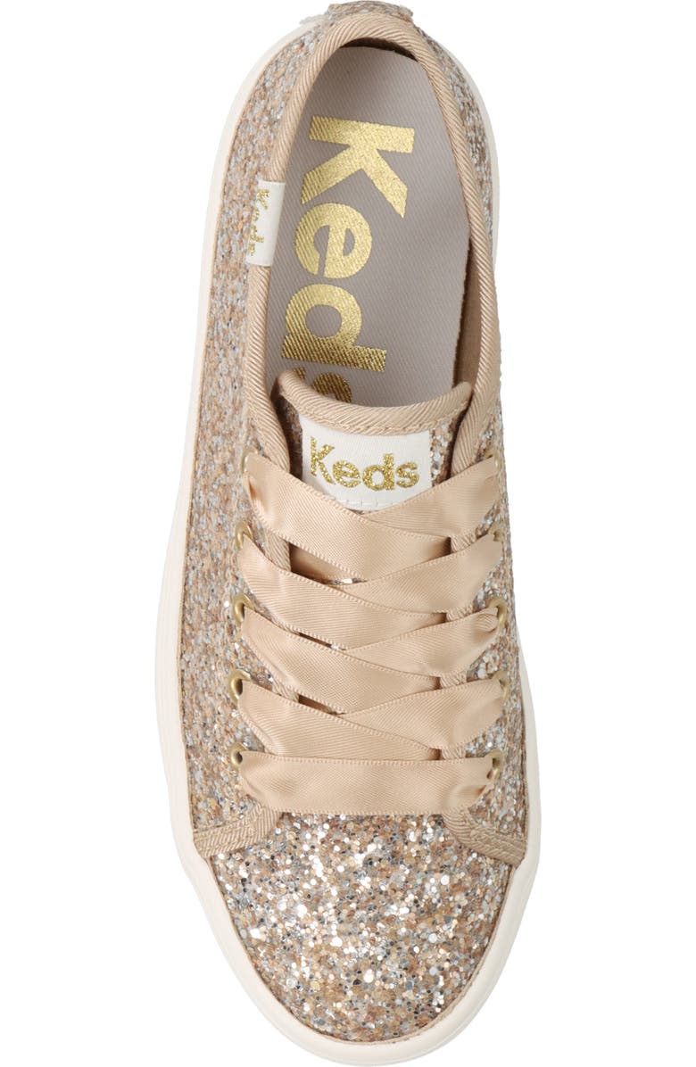 Keds<sup>®</sup> Kids' Triple Up Glitter Celebration Platform Sneaker, Alternate, color,