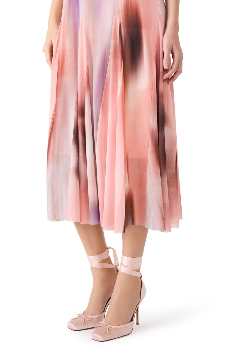 Steve Madden Marenne Pleated Midi Dress, Alternate, color, Dusty Rose