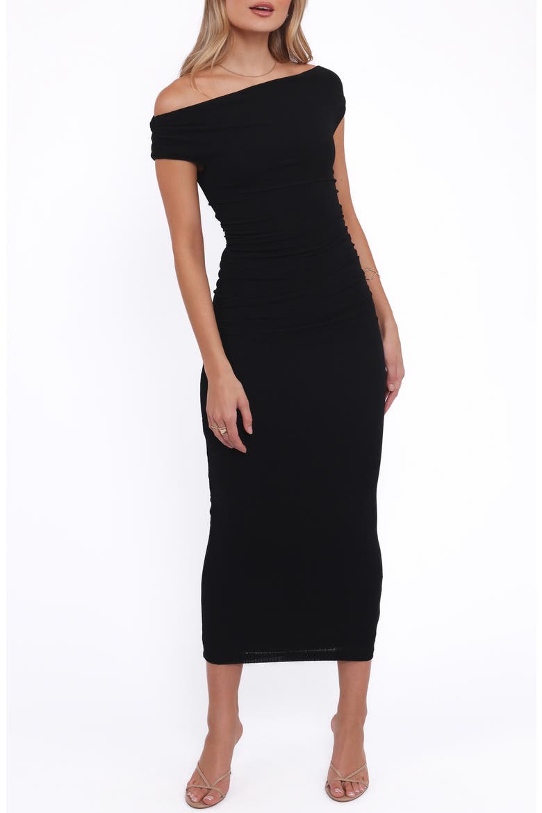 Spencer Off the Shoulder Body-Con Dress, Main, color, BLACK