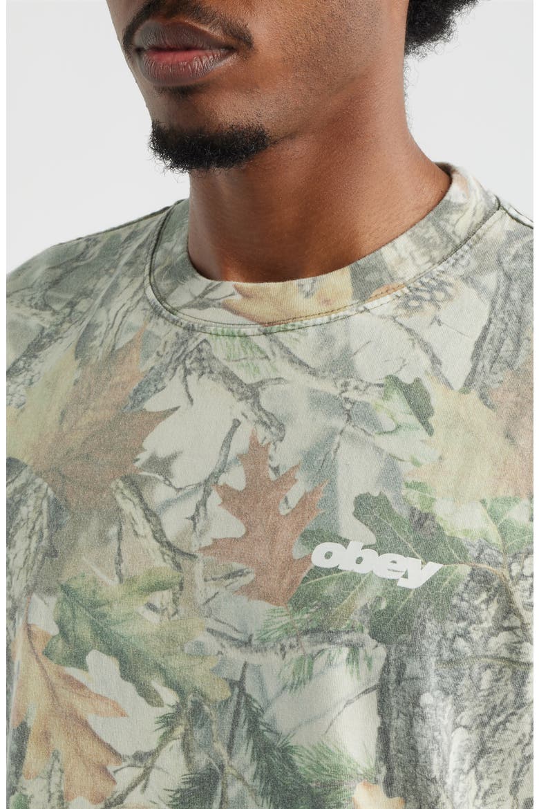 Get Up Leaf Print Cotton T-Shirt, Alternate, color, LEAF CAMO