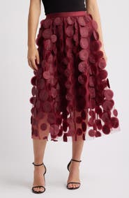 NIKKI LUND Kretsa Circle Appliqué Skirt