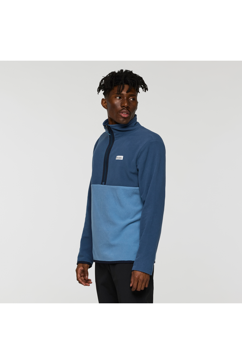 Amado Fleece Pullover - Men's, Alternate, color, Deep Sea and Fjord