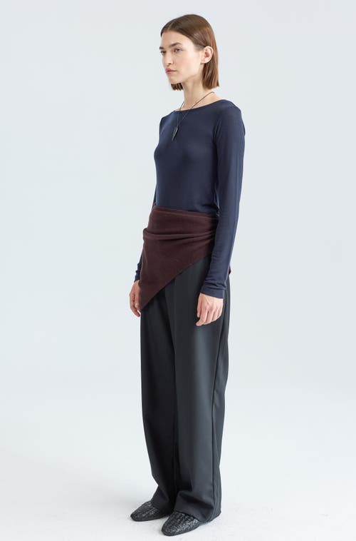 Almina Concept Long Sleeve Boat Tee In Blue
